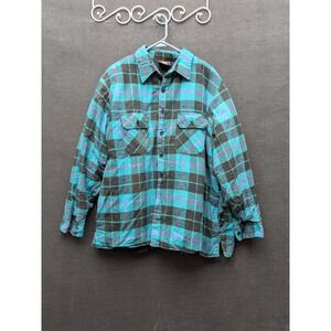 Vtg Woodland Quilt Lined Flannel Jacket Lumberjack Cabin Big Man Men's Size 2X